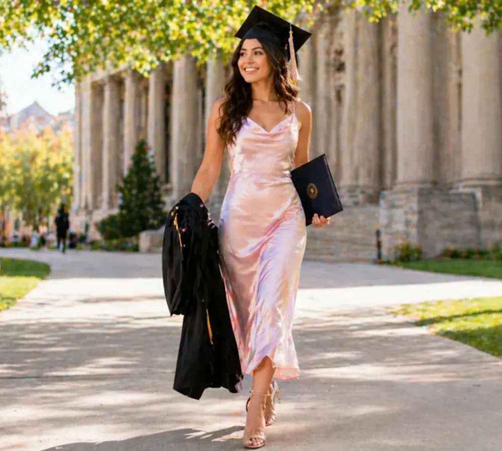 Blush Pink Satin Cowl Neck Slip Maxi Dress