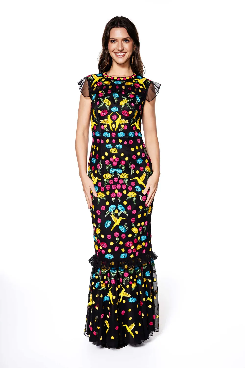 berzelia embroidered gown