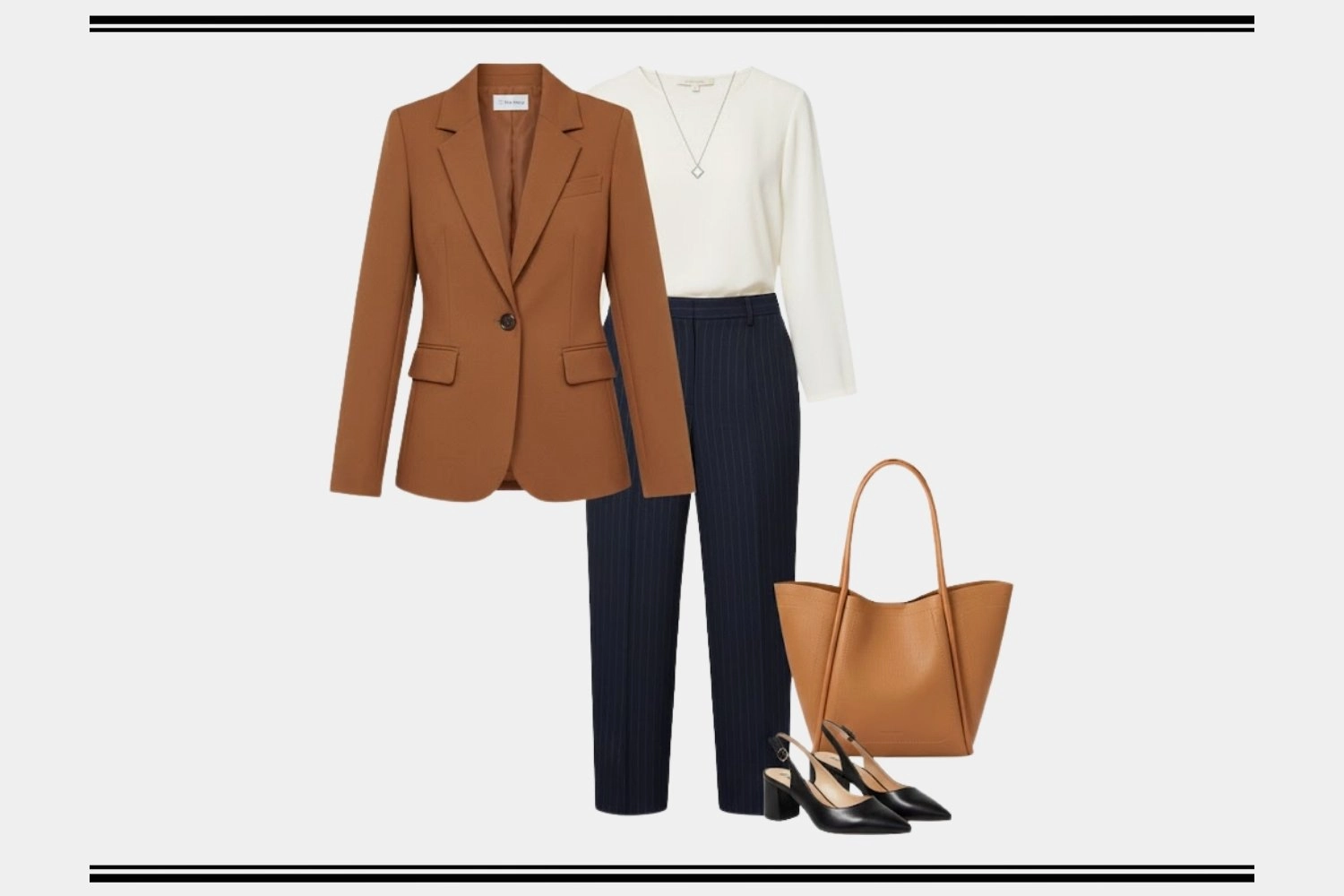 Camel Blazer Business-Casual Look