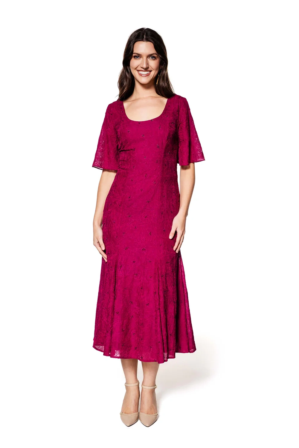 giona embroidered silk dress
