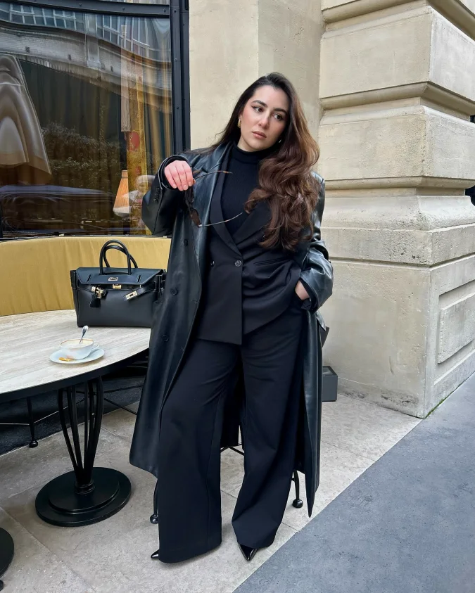 All Black Structured Relaxed City Tailoring