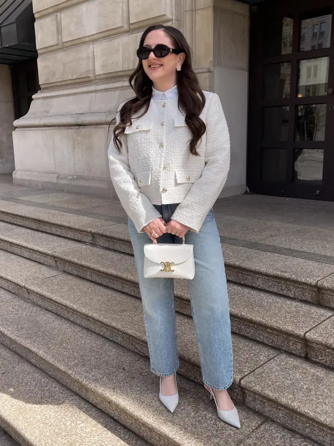 Breezy Eyelet Top and Denim for Timeless Brunch Style