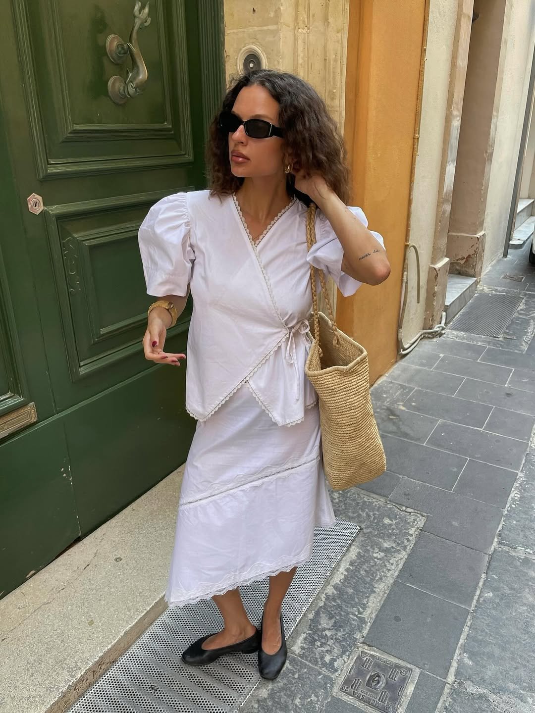 Breezy White Cotton Wrap Set Effortless European Summer Outfits For Women