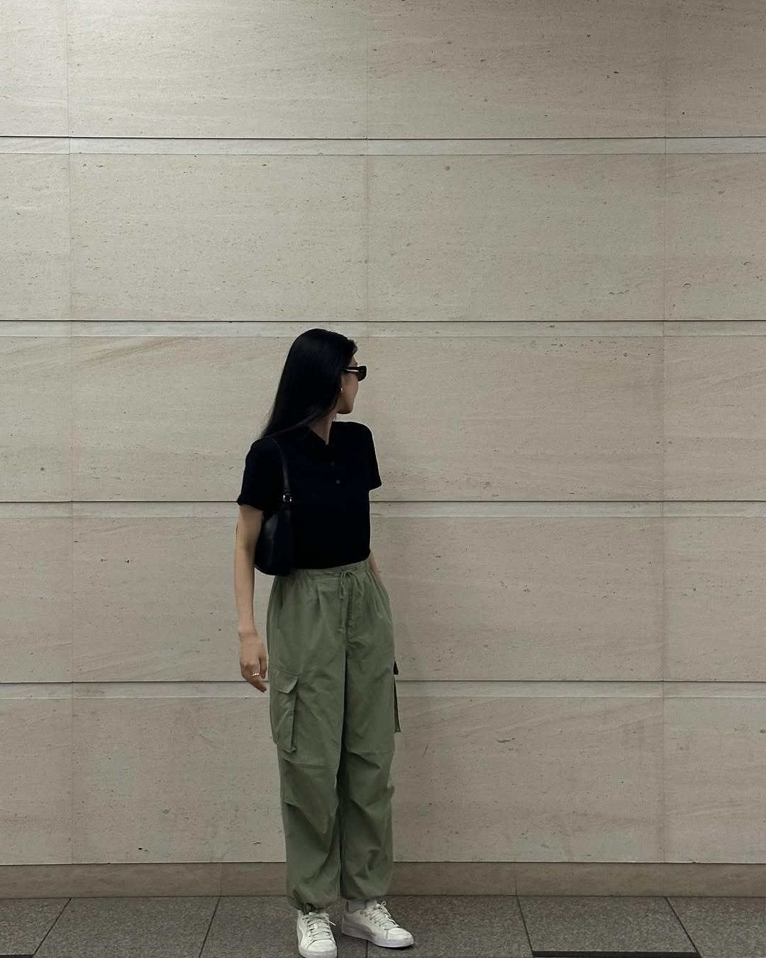 Casual Sage Relaxed Cargo Pants Streetwear