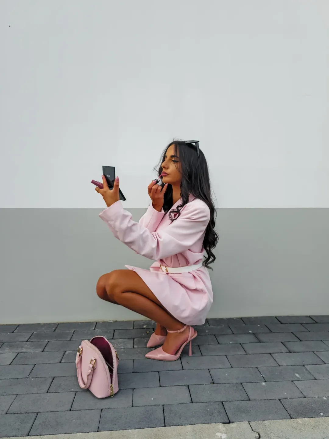 Chic Blush Tailored Blazer Dress European Summer Outfits For Women
