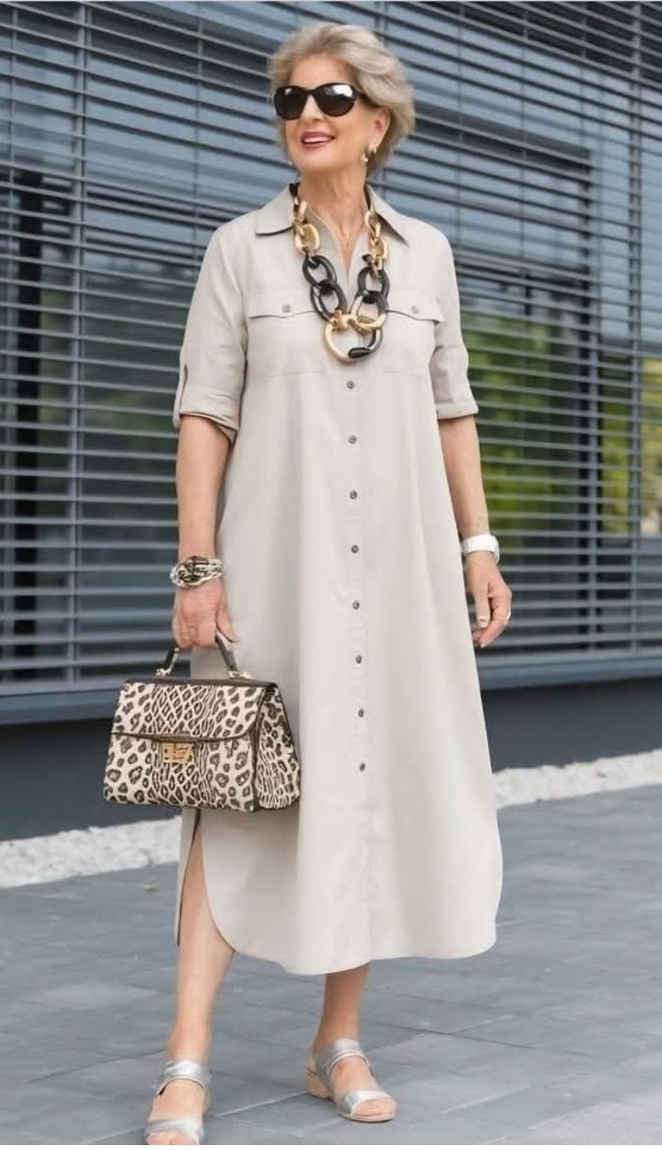 Chic Neutral Linen Shirt Dress for Daytime Wedding Celebrations