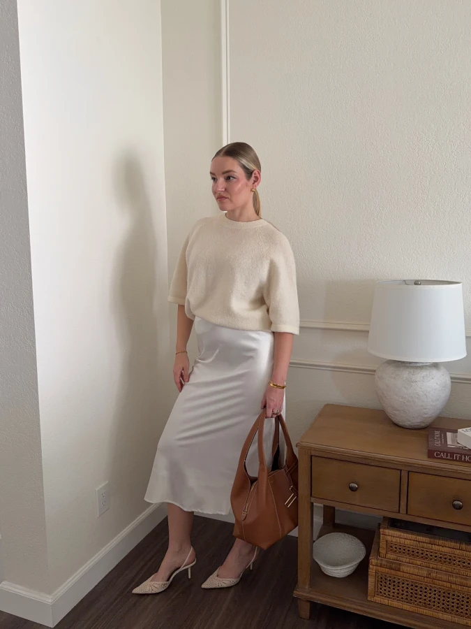  Cream & Ivory Relaxed Satin Luxe