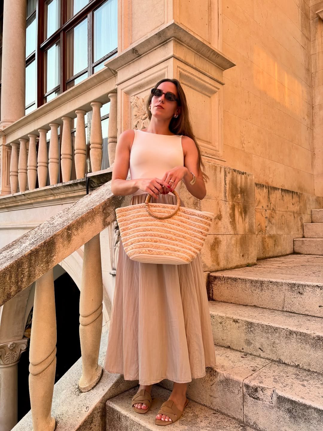 Cream Neutral Flowy Maxi 25 European Summer Outfits For Women