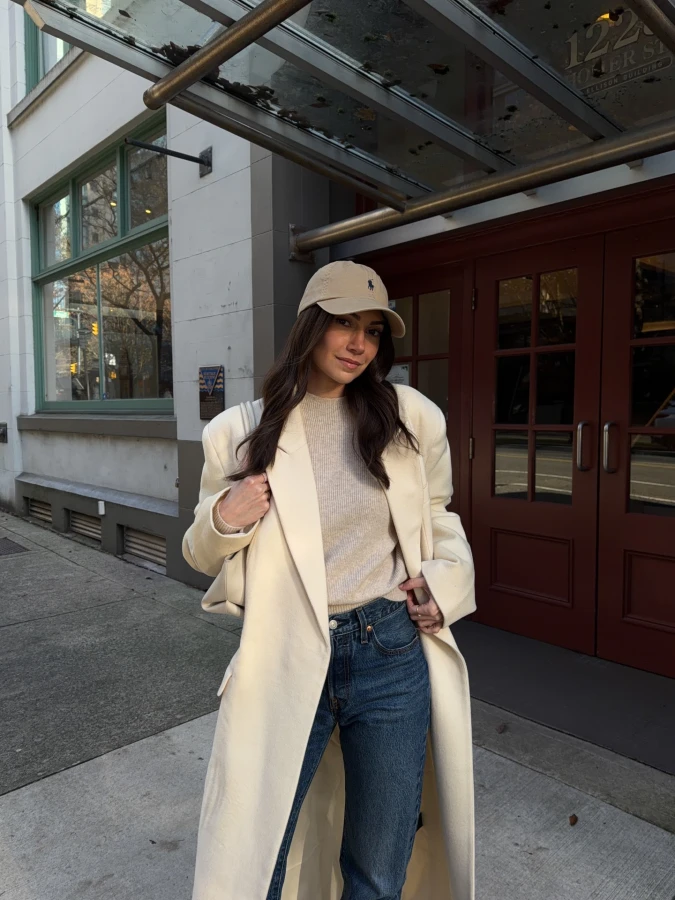 Cream and Oatmeal Layered Oversized City Knits
