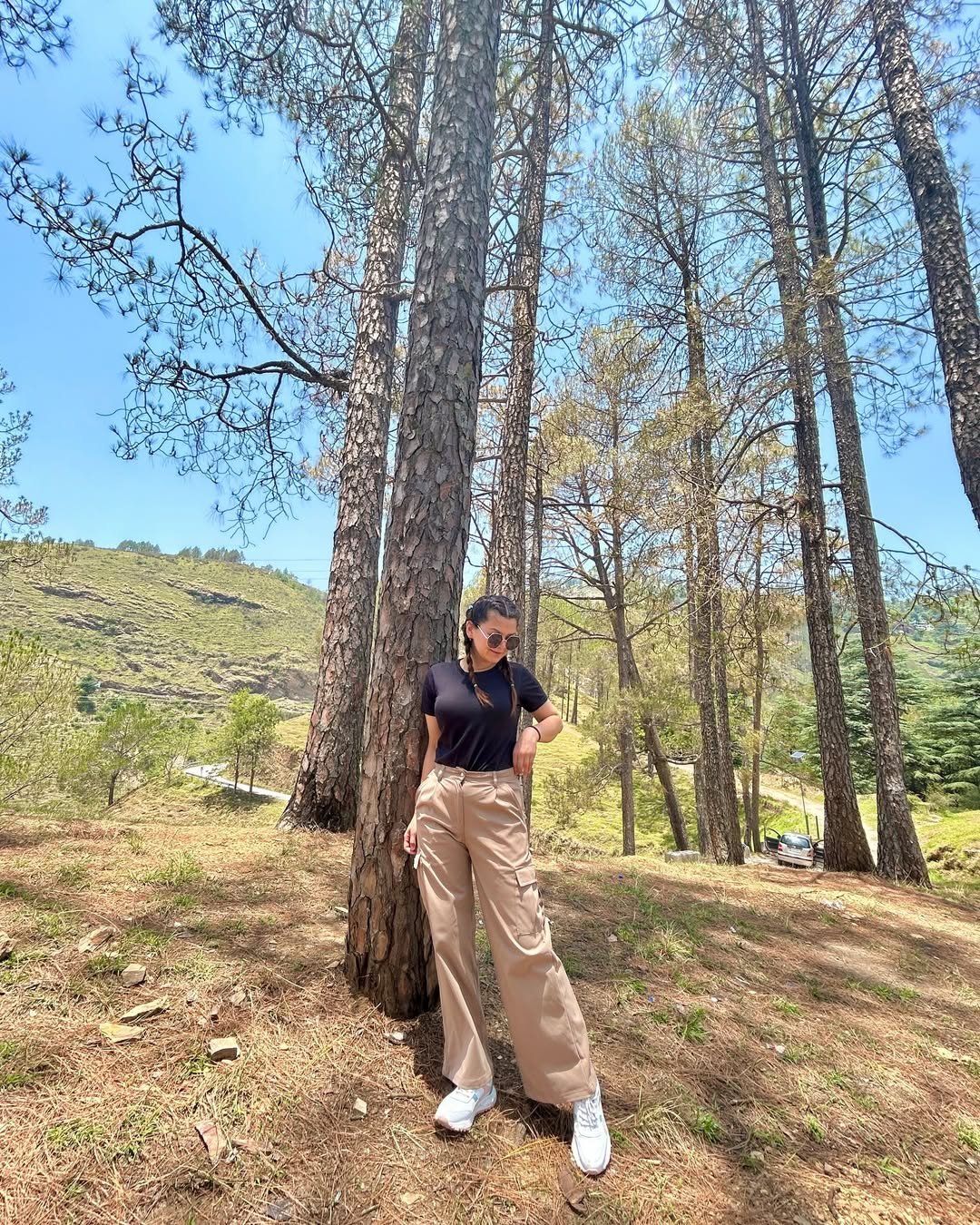 Earthy High Rise Khaki Comfort Cargo Pants