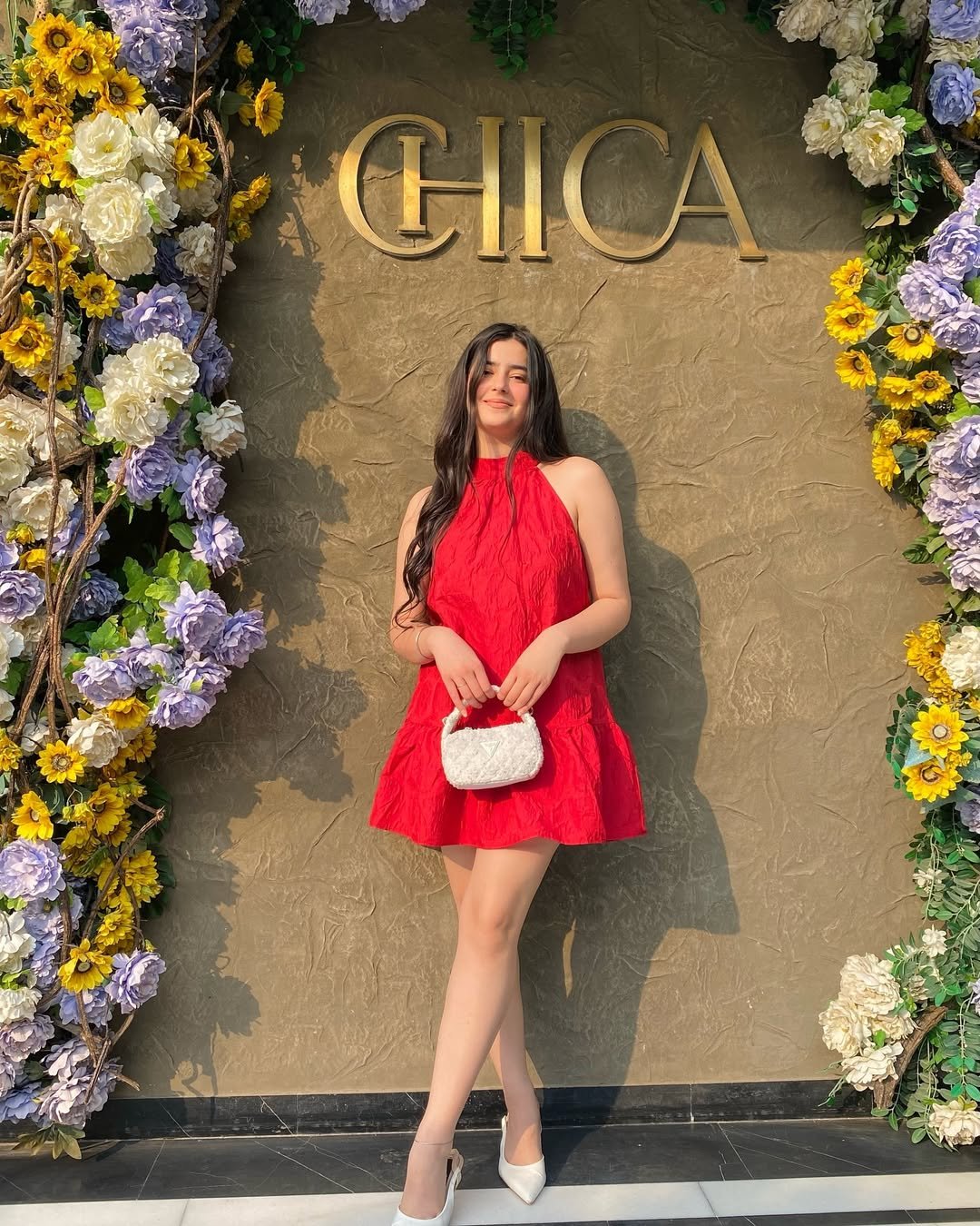 Easy Bright Red Textured Tiered Mini Dress for Festive