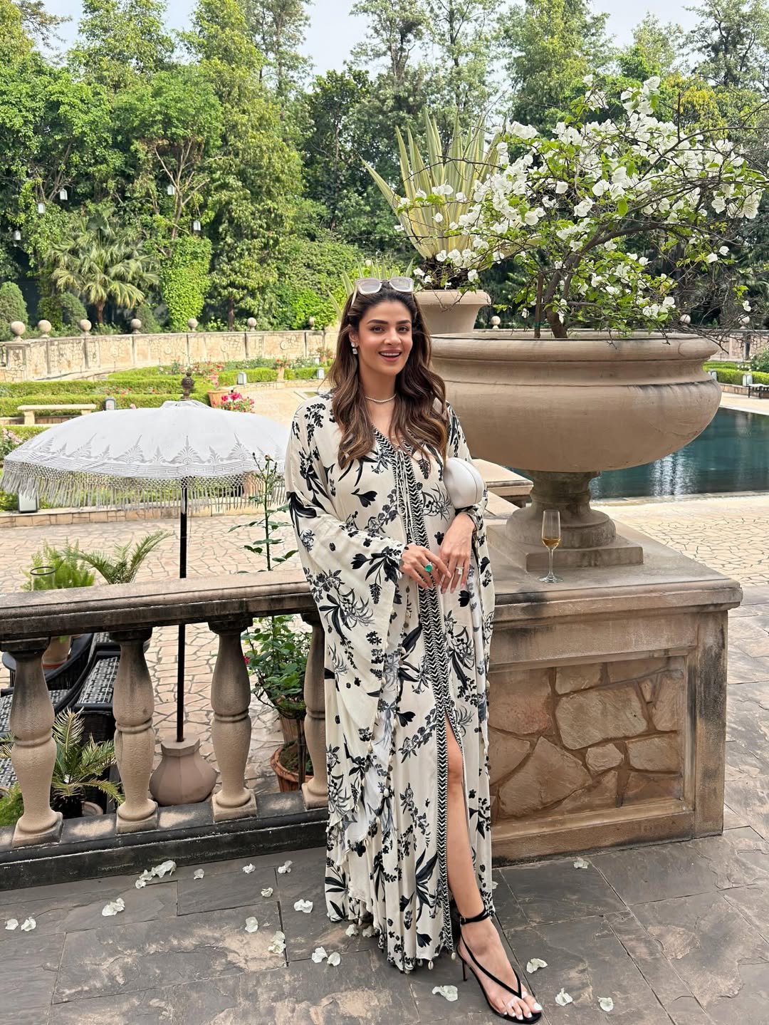 Elegant Cream and Black Relaxed Maxi Sophisticated Holiday Hosting Comfort