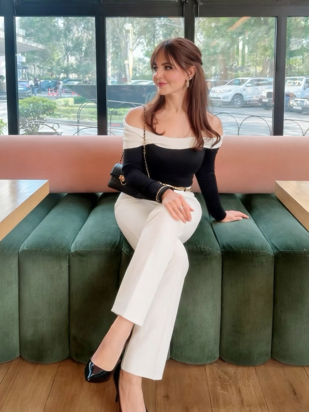 Elegant Monochrome Tailored Separates Elevated Holiday Lounge