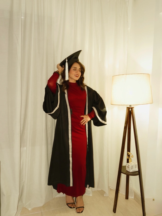 maroon high neck maxi gown bold modest graduation layers