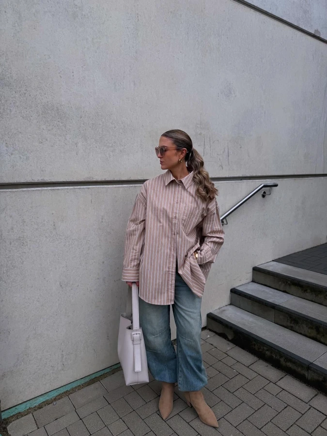 Neutral Stripes and Slouchy Denim: Polished Everyday Basics