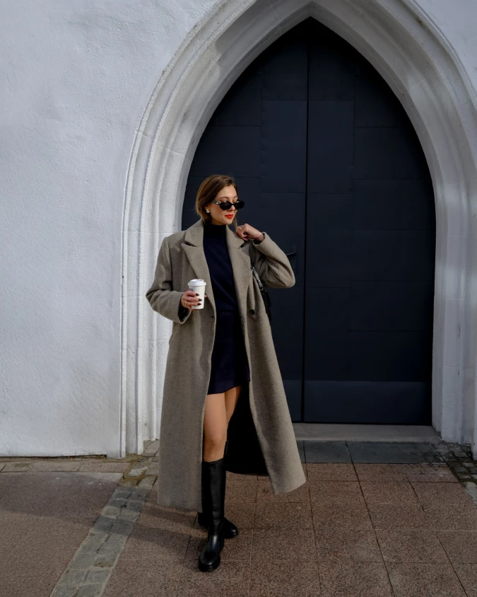 Olive Herringbone and Midnight Knit: Tailored Urban Layering