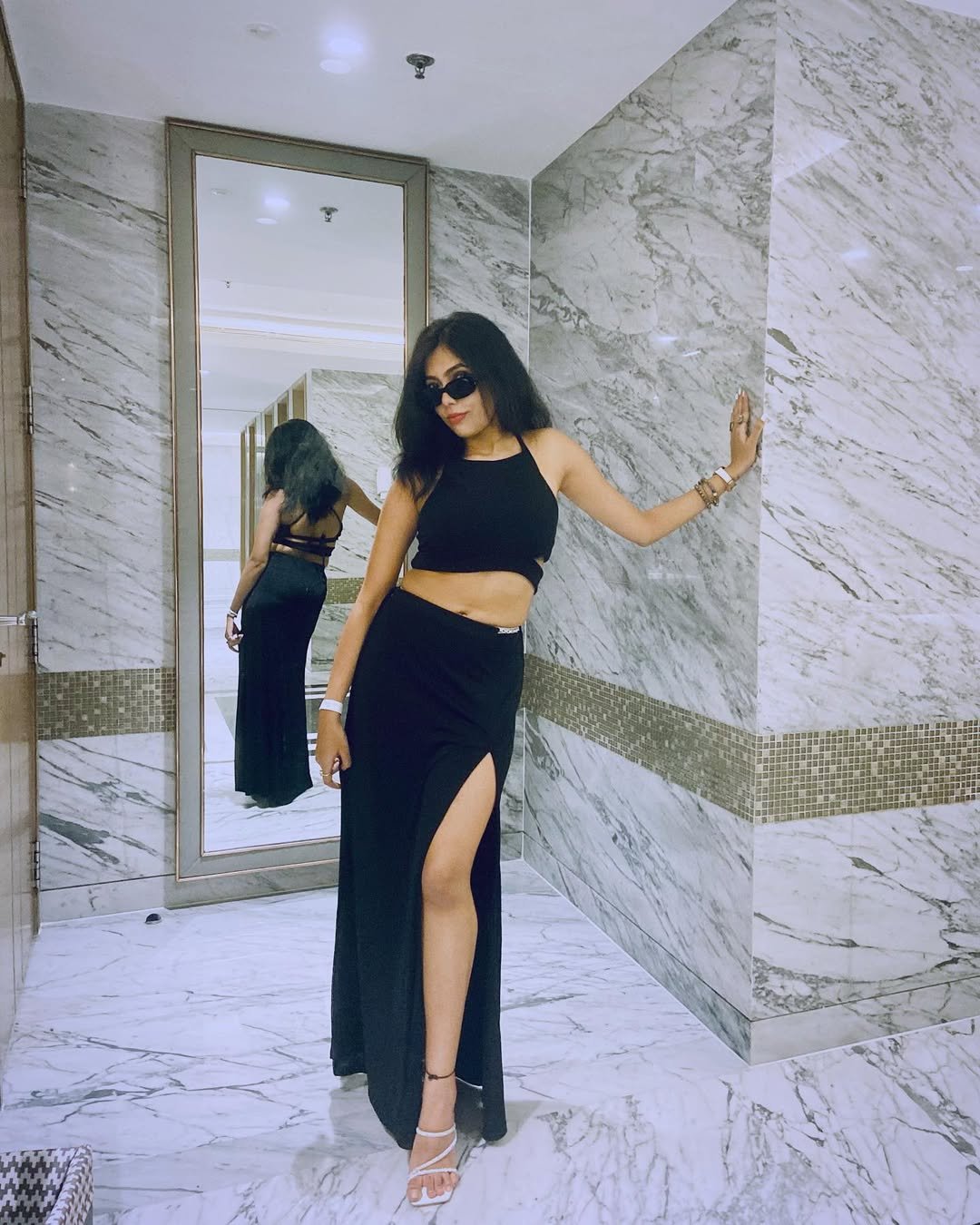 Sleek Black Fitted Two Piece Night Out Attire