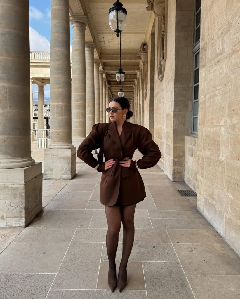 Structured Chocolate: Oversized Blazer