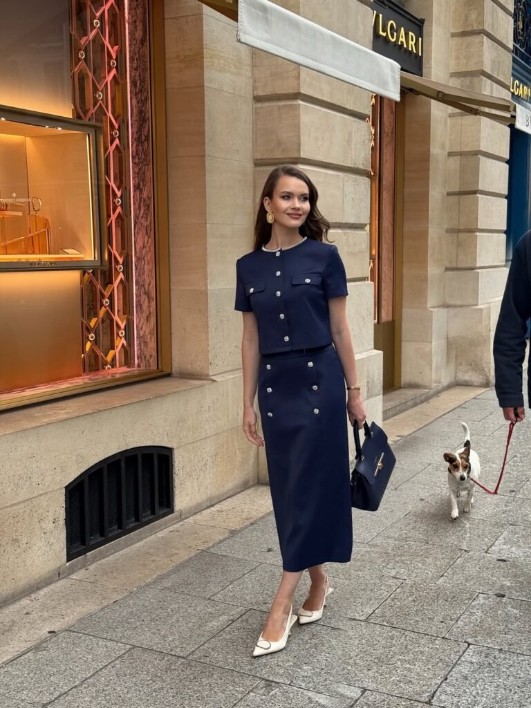 Elegant Navy: Tailored Matching Suit