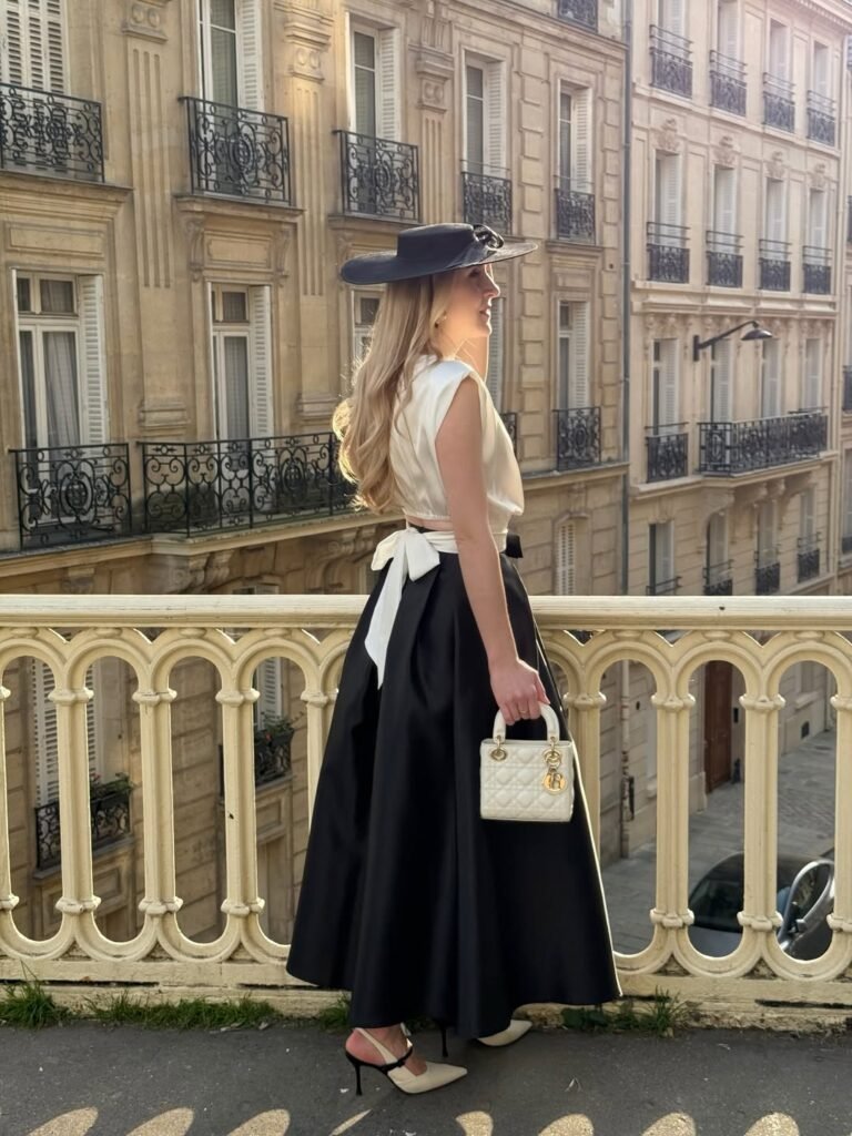 A Voluminous Black Skirt: Effortless Parisian Style