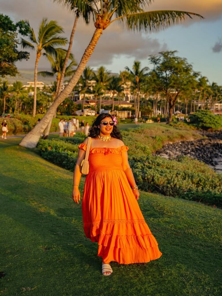 Vibrant Orange: Relaxed Fit Summer Sundress