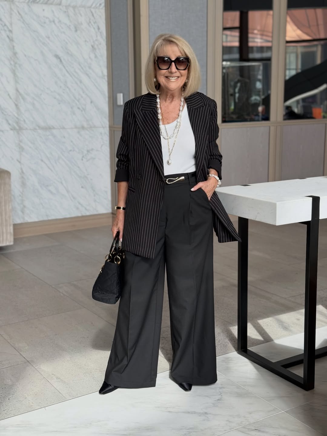 Sophisticated Black Relaxed Tailoring 