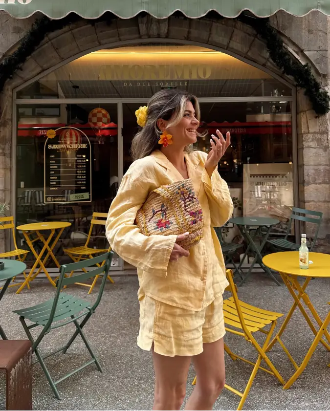 Sunny Yellow Linen: Breezy Monochromatic Summer Sets