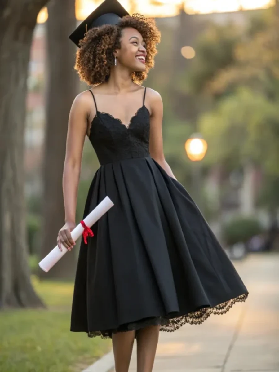 The Elegant A-Line Graduation Dress