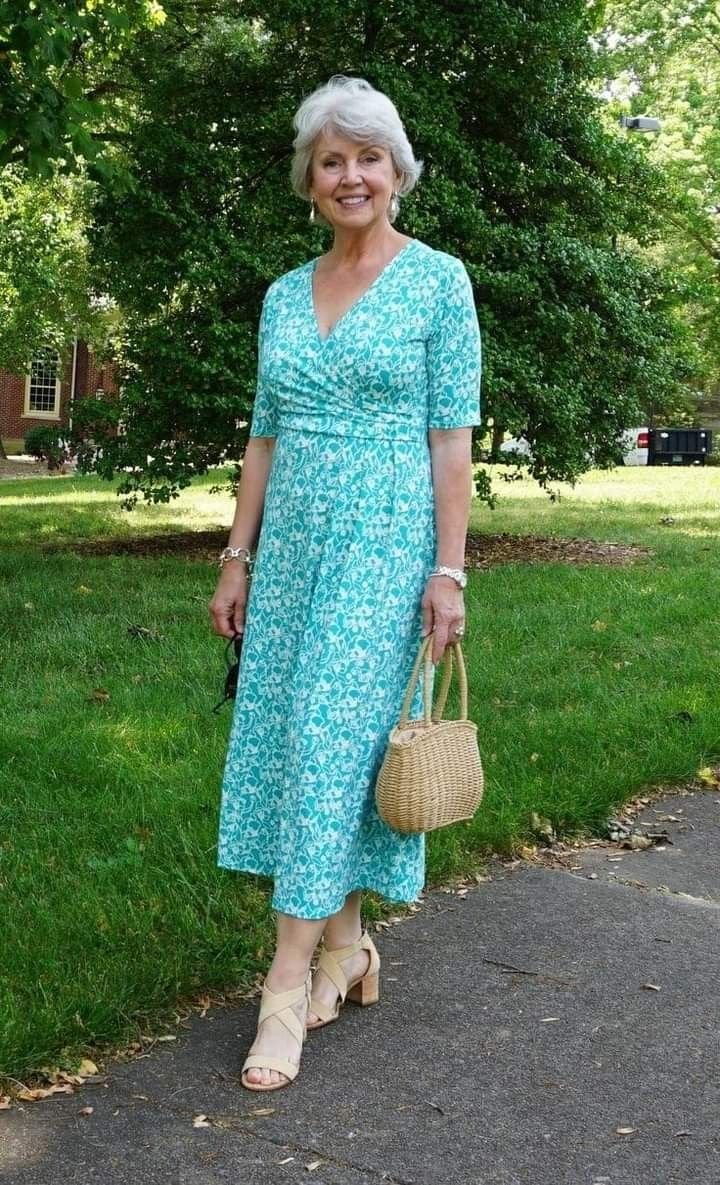 Vibrant Teal Floral Wrap Midi Dress Breezy Elegance for a Joyful Celebration