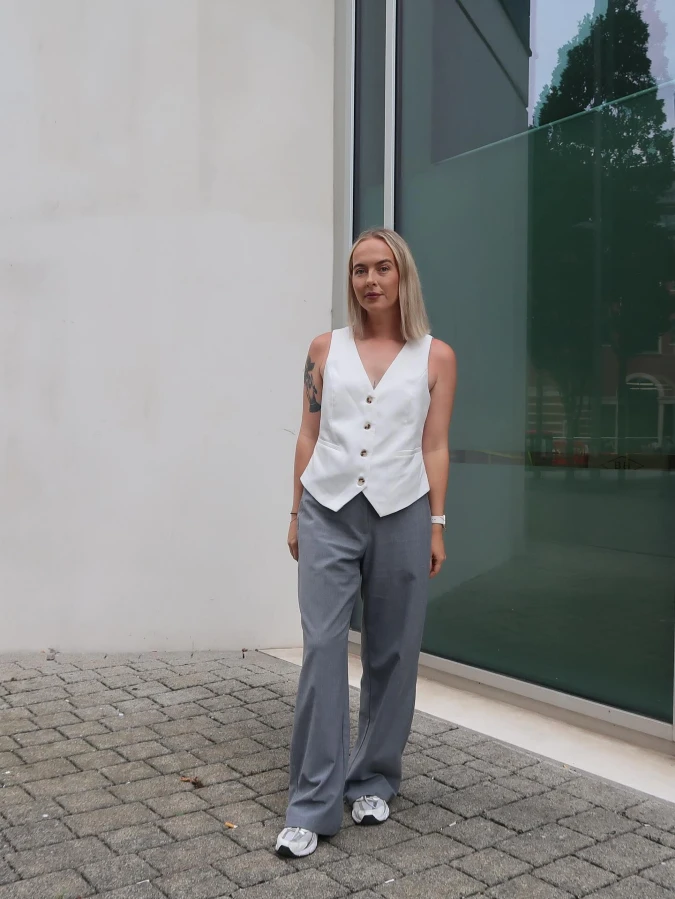 White & Grey Relaxed Tailored Activewear