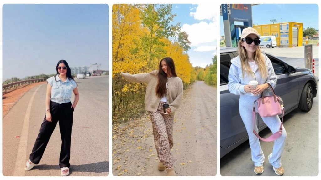 Road Trip Outfit Ideas Comfortable for 8 Hours and Still Cute for Stops