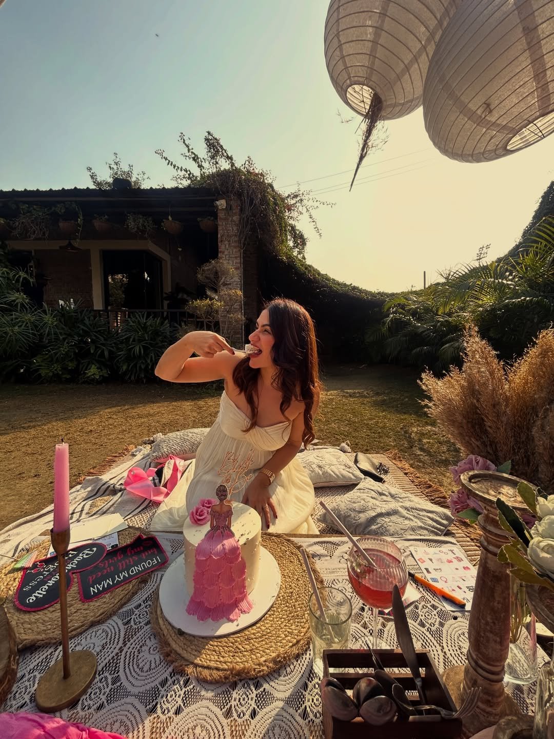 Airy Ivory Strapless Maxi Backyard Picnic Bachelorette