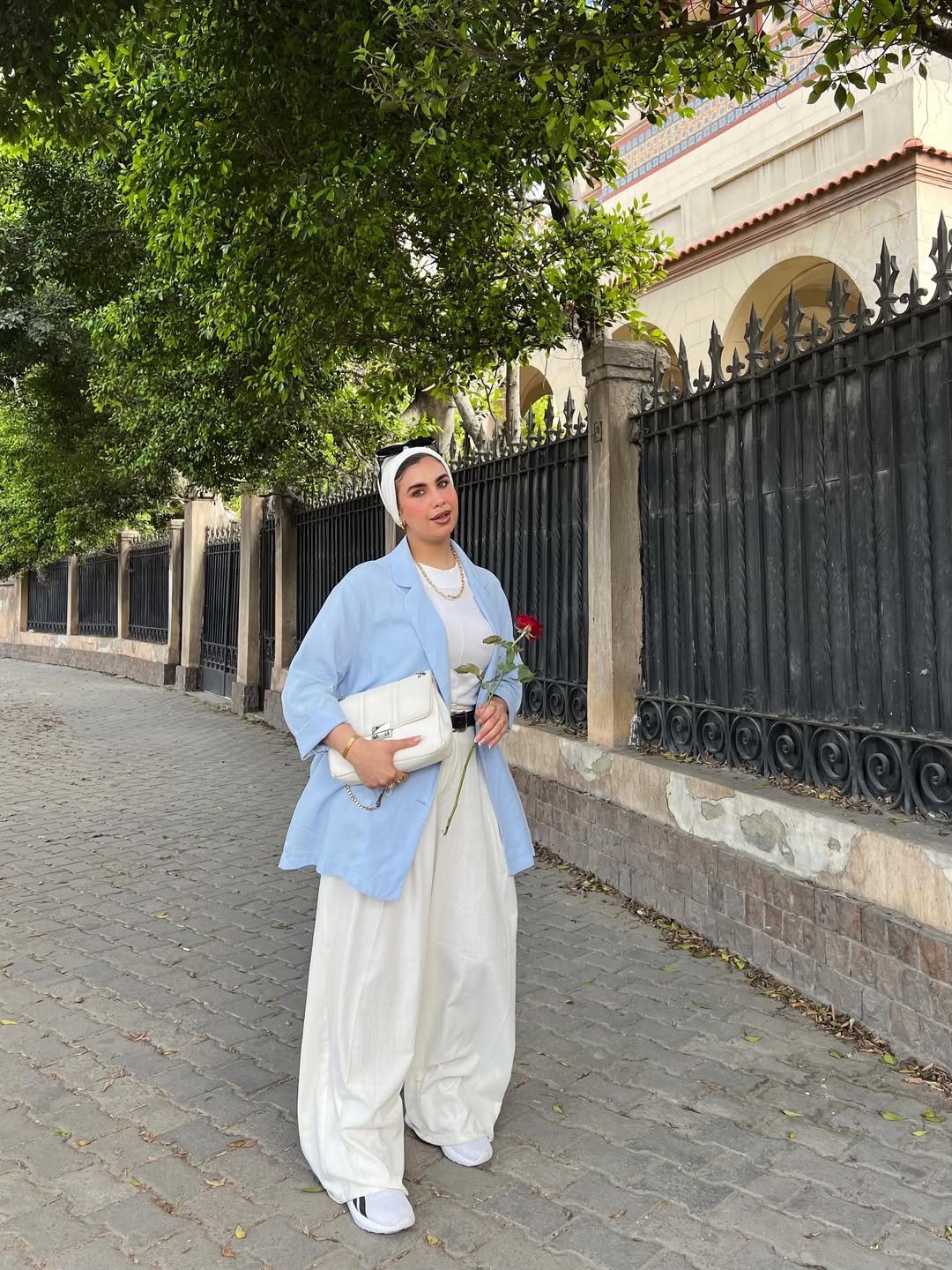 Airy Light Blue and White Relaxed Summer Separates