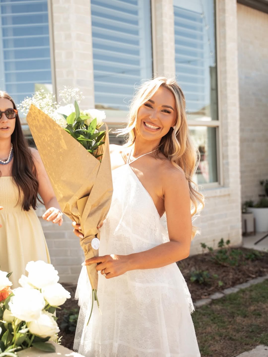 Airy White Lace Sundress Breezy Backyard Bridal Style