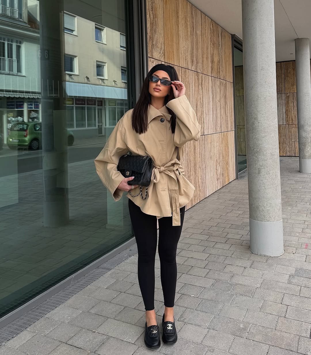 Belted Short Trench Coat