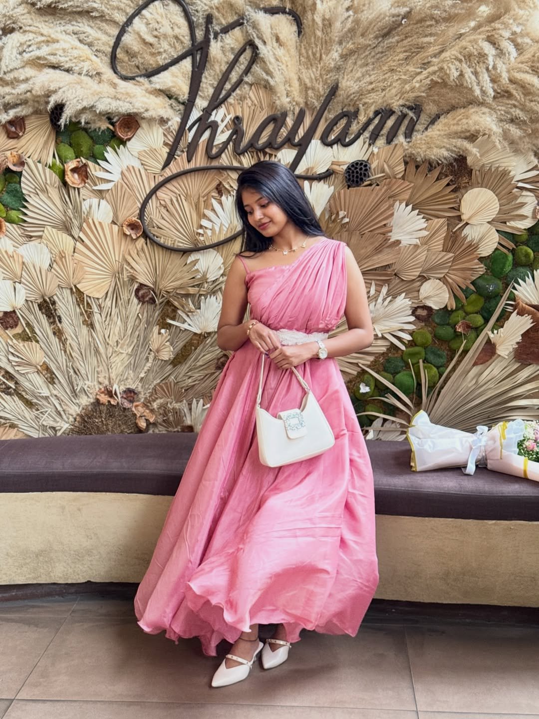 Blushing Rose Saree Gown