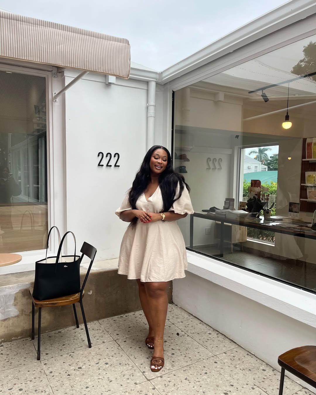 Breezy Cream Puff-Sleeve Mini Effortless Cafe Style for 18 Summer Plus-Size Outfit Ideas For 2026