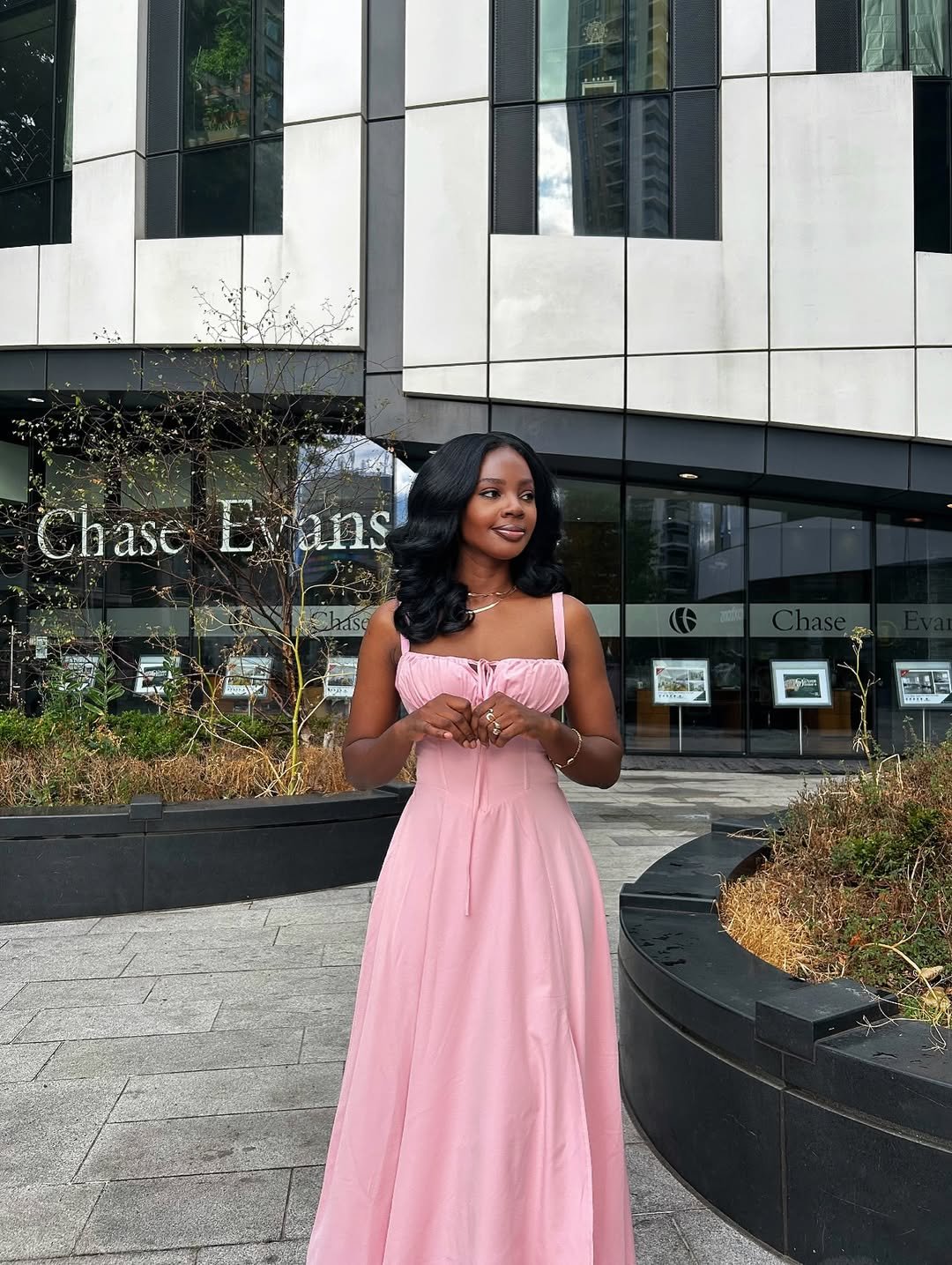 Bubblegum Pink Corset Maxi Dress with Ruched Bust and Delicate Straps