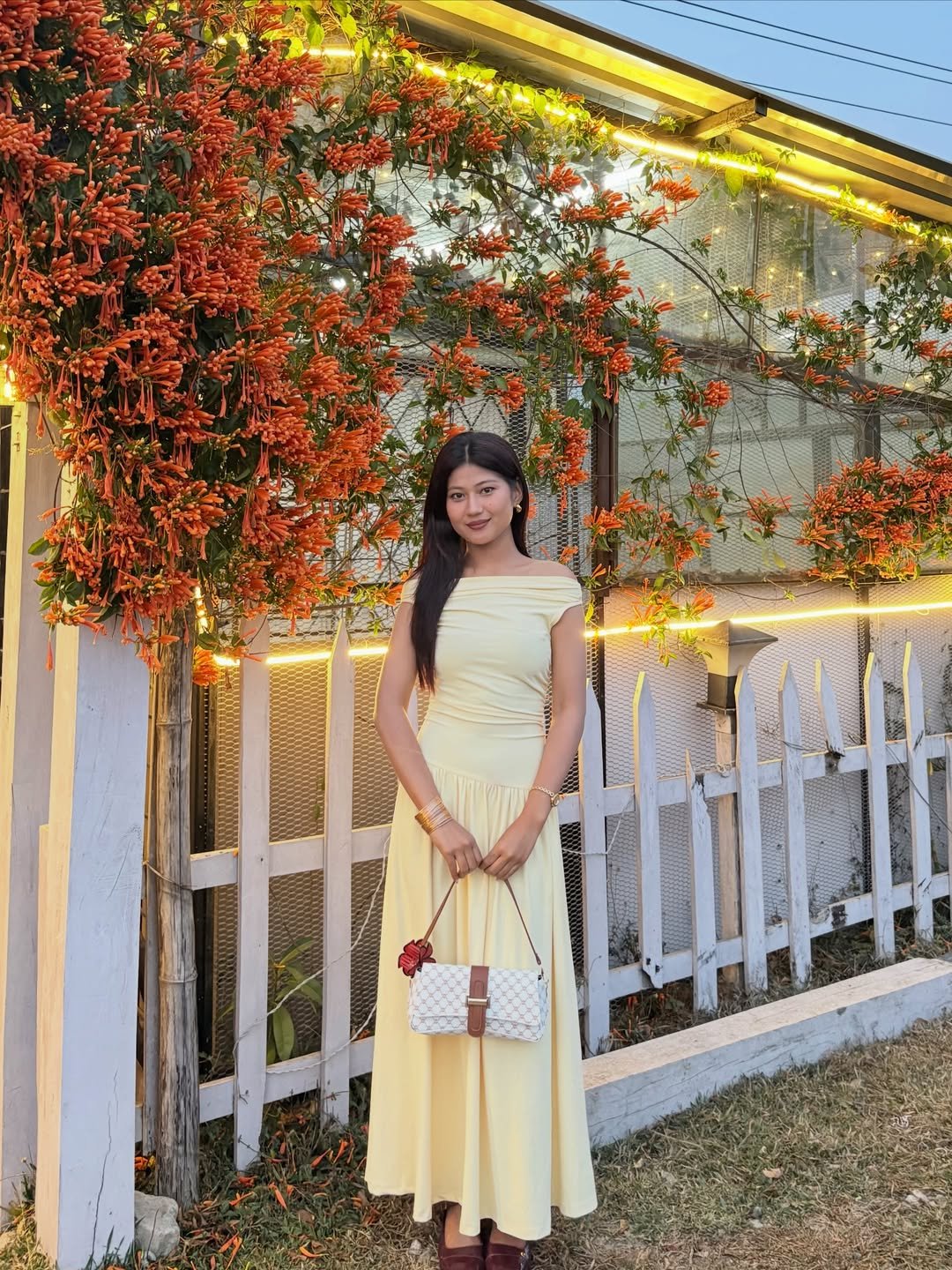 Butter Yellow Off Shoulder Maxi Gown Soft Elegance for Professional Socials