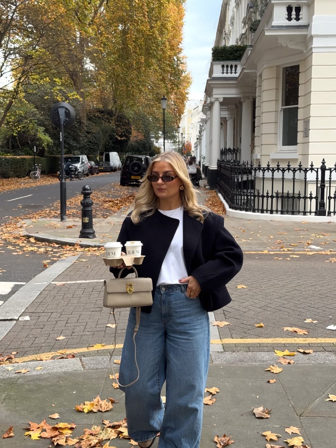Chic Cropped Jacket and Wide-Leg Denim