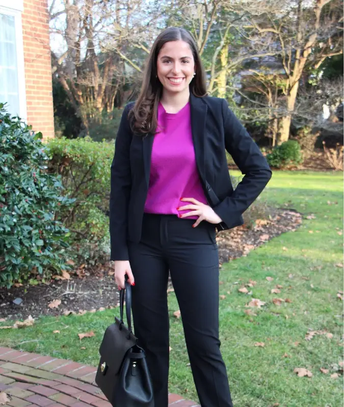 Chic Magenta Blazer Ensemble