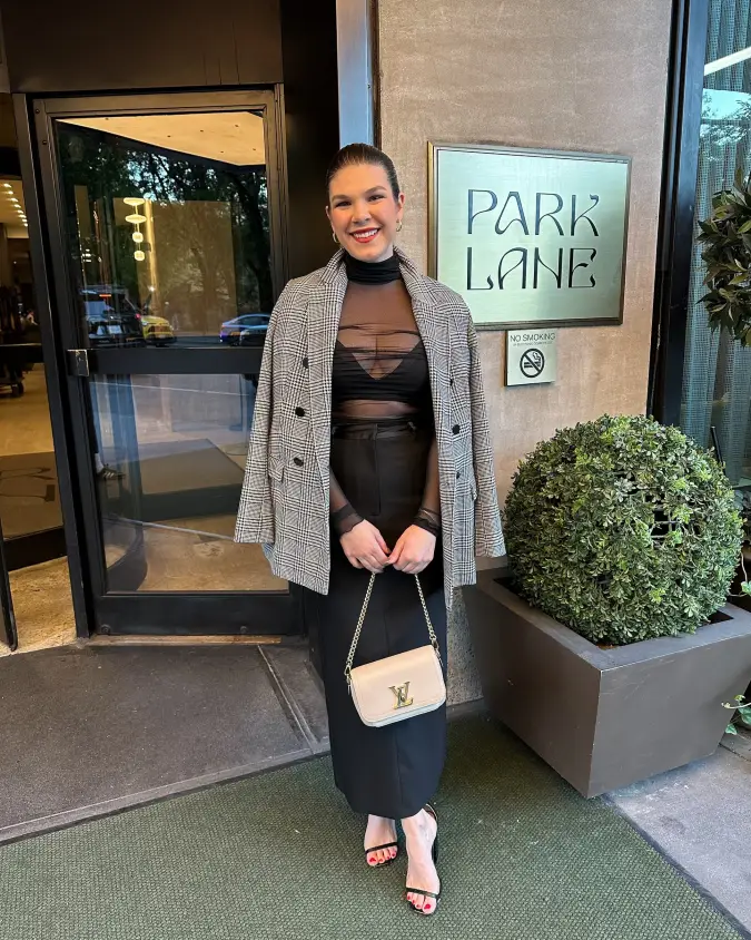  Chic Plaid Layering with Sheer Elegance