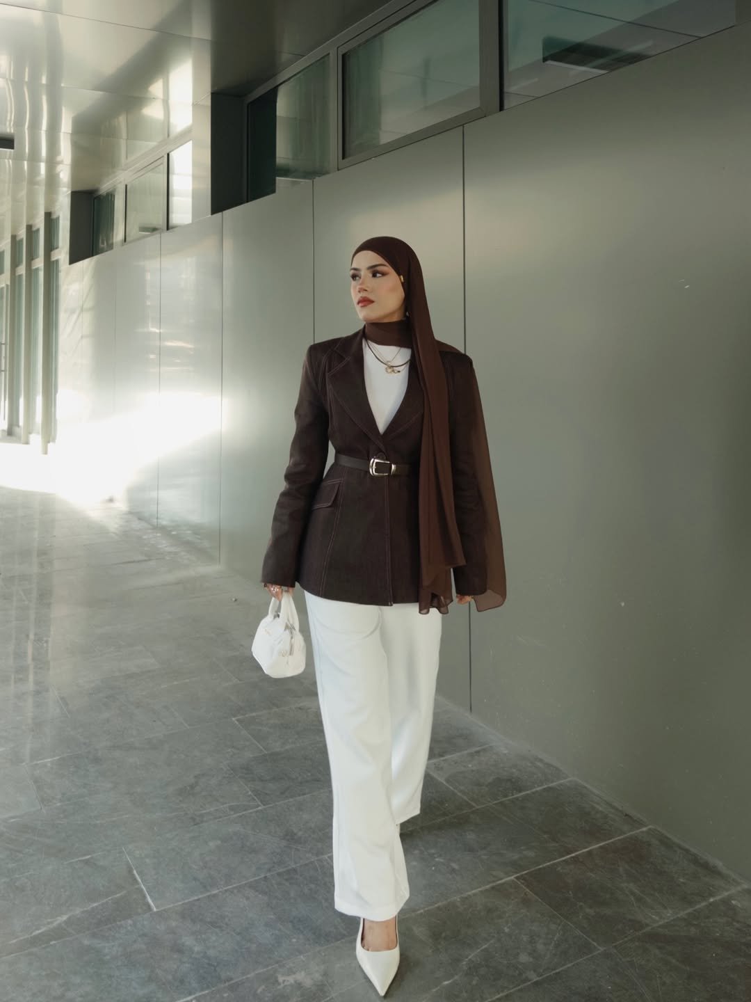 Chocolate Brown Structured Blazer Creative Industry Interview Inspiration