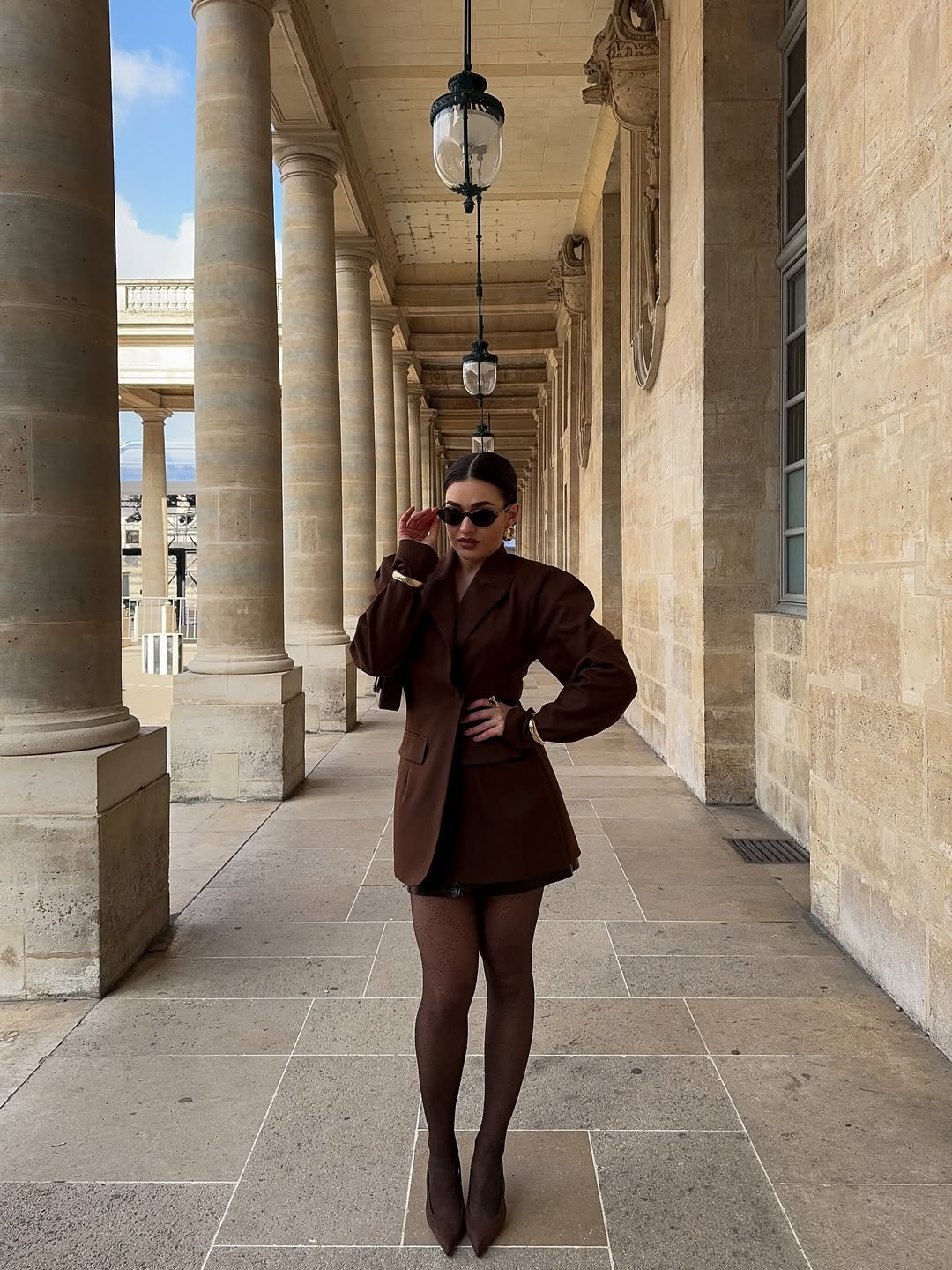 Chocolate Brown Structured Blazer Dress Elevated Autumn Tailoring