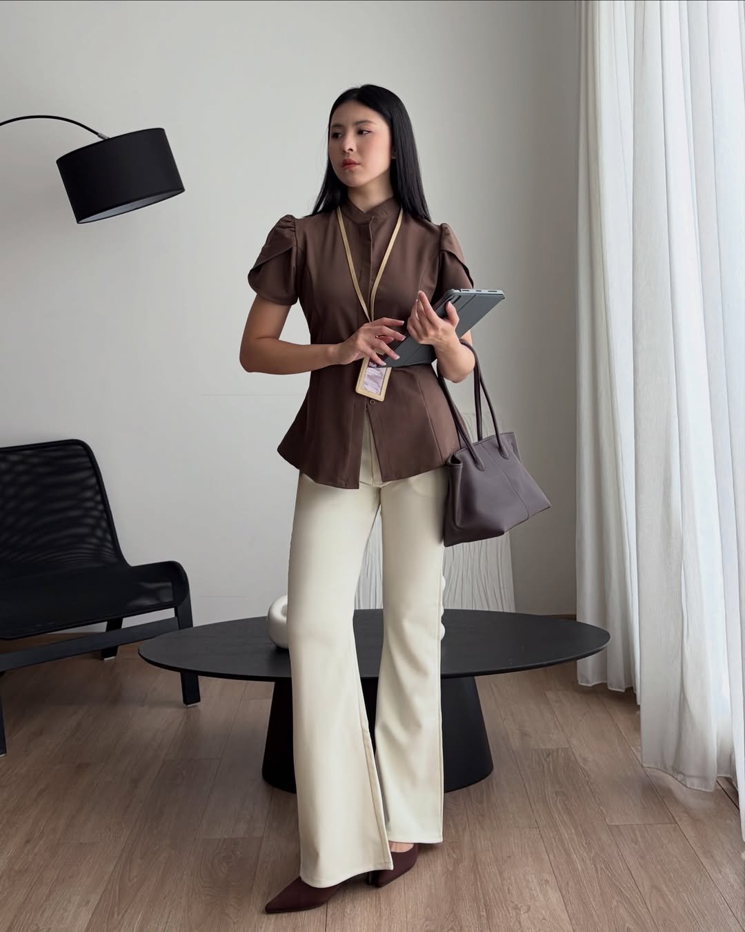 Chocolate Brown and Cream Tailored Separates