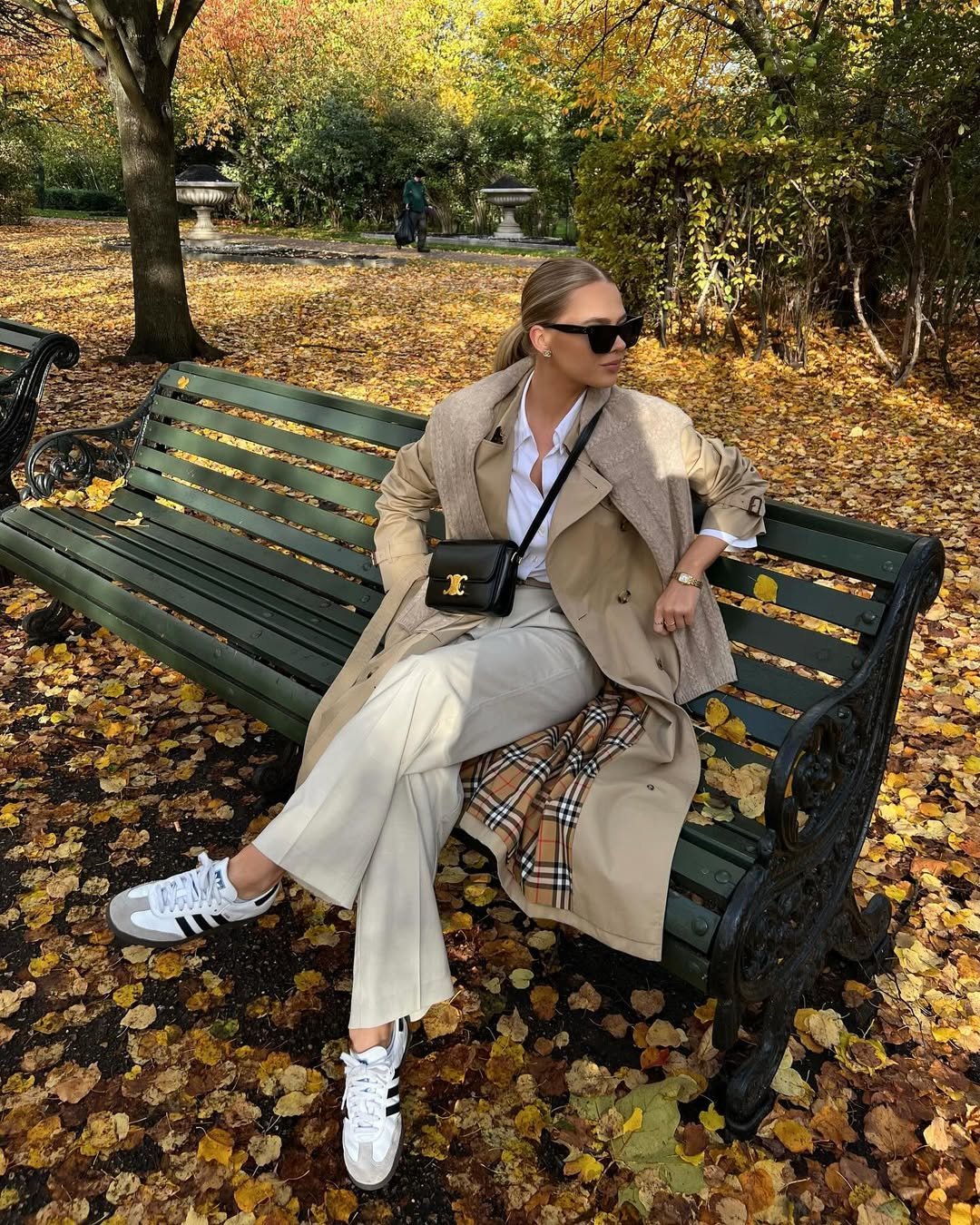 Classic Trench Coat and Tailored Trousers Duo