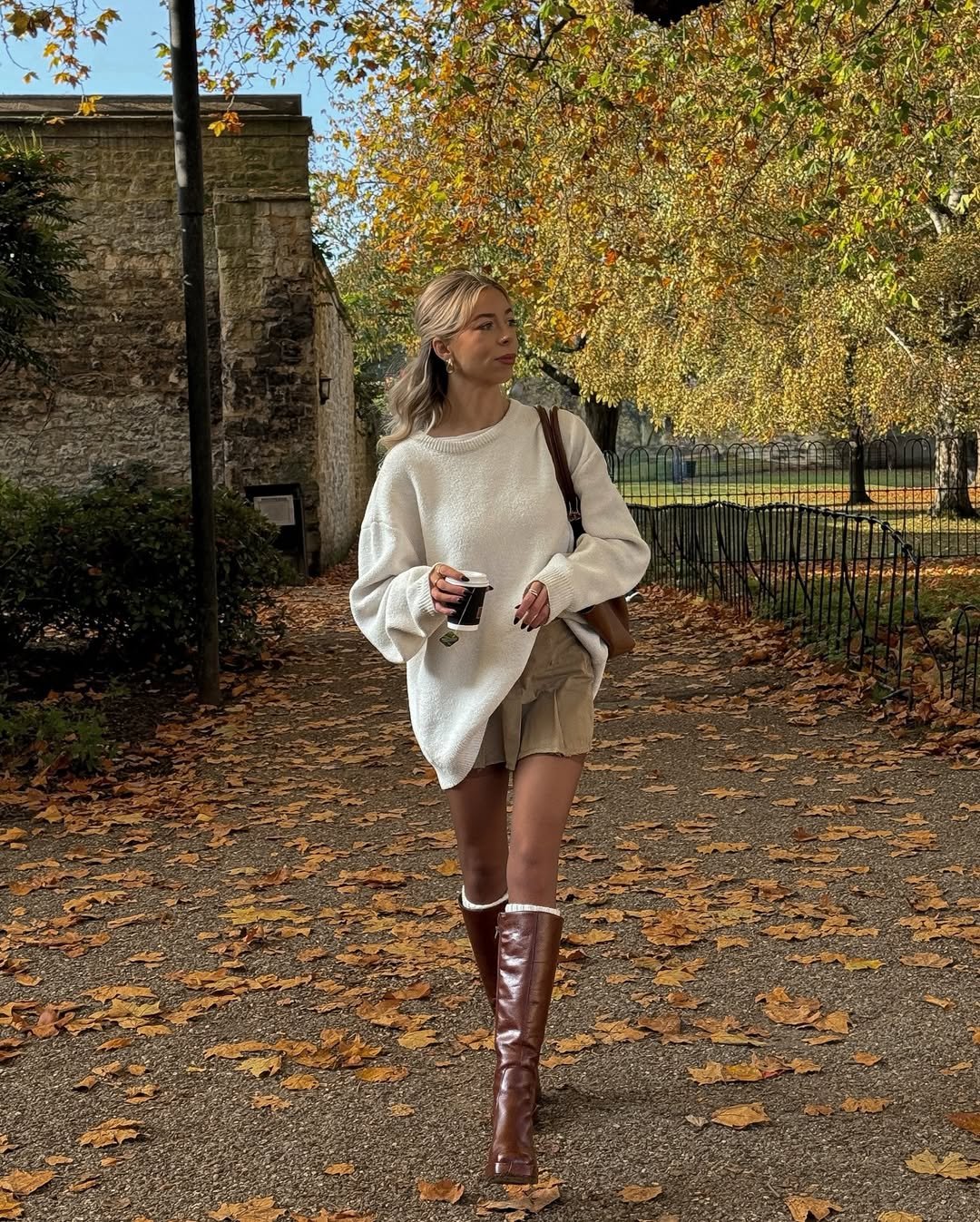 Cozily Oversized Knitwear & Knee-High Boots