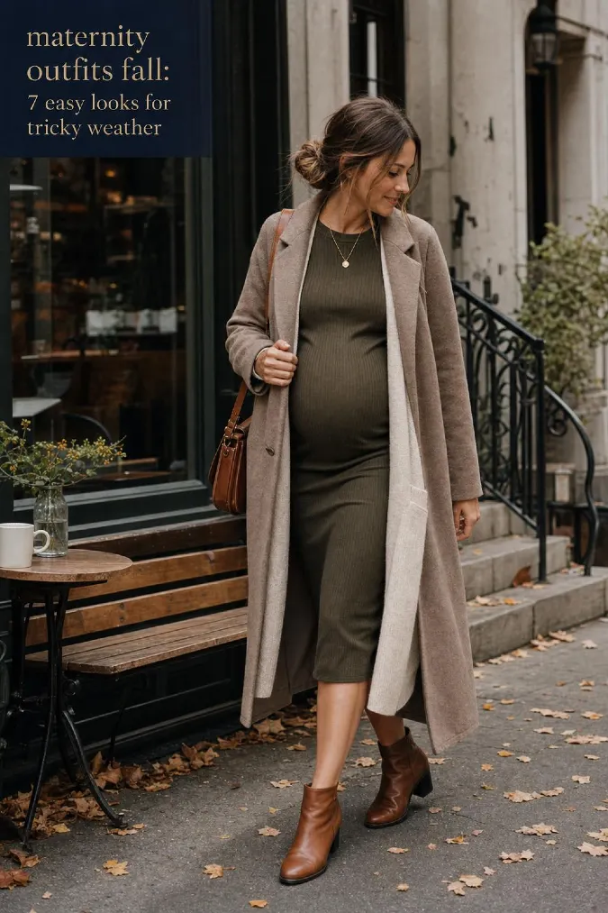 Cozy Layered Knit Dress Look