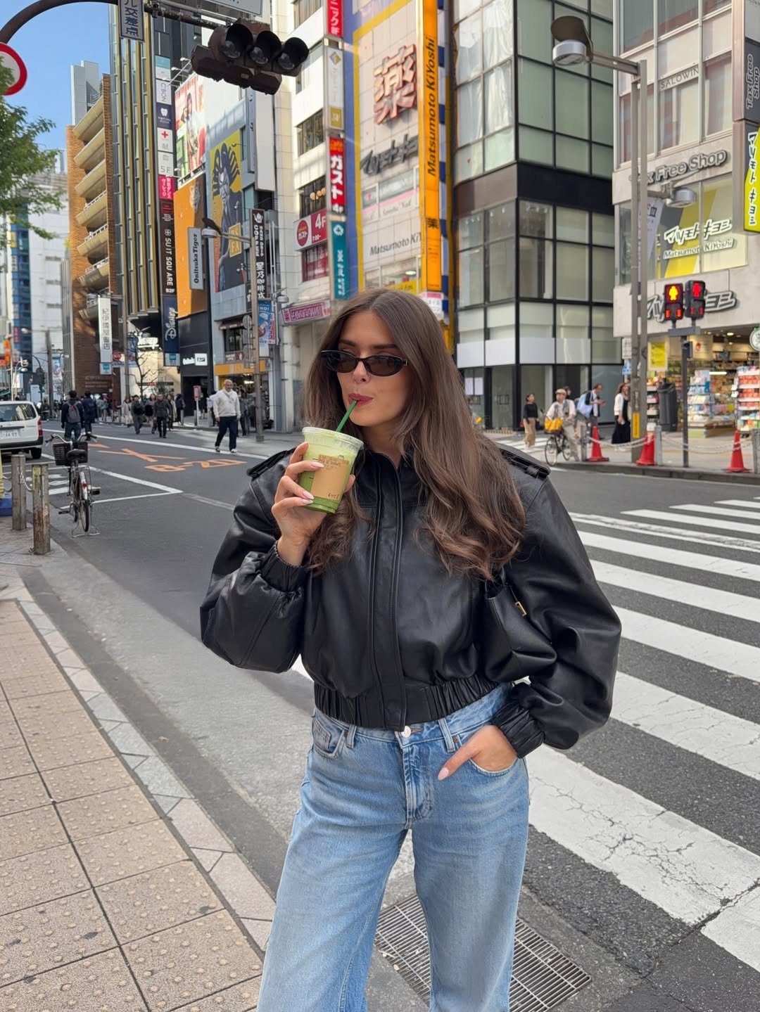 Edgy Black Leather and Light Denim Streetwear for 18 Tokyo Trip Outfit Ideas