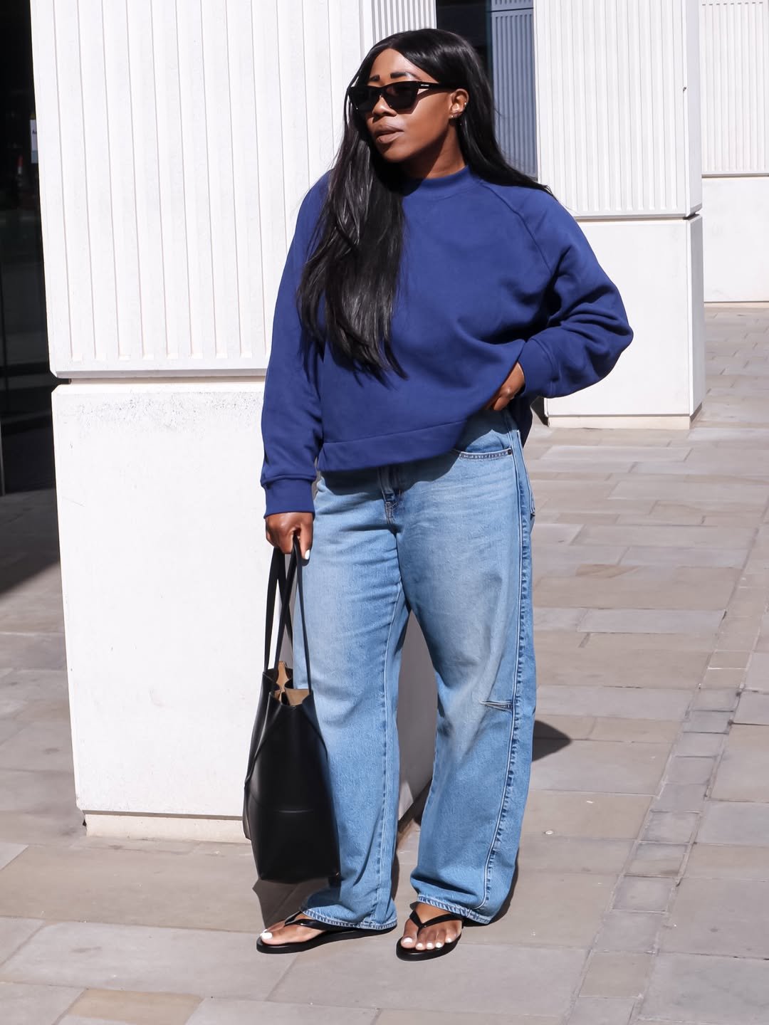 Effortless Cobalt Blue Denim Casual Comfort for Your Anniversary Date